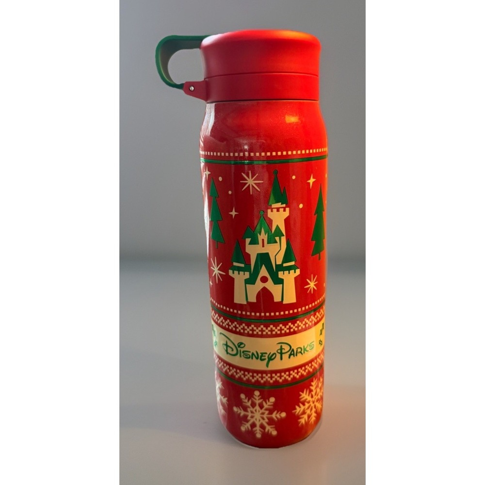 Disney Parks Holiday Fair Isle 20oz Steel Starbucks Water Bottle 2025 NEW!!